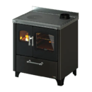 Cuisinière à bois SMART 80 - Acier Anthracite - AVEC VENT. - 7,5 kW